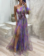 Elvanna | One-Shoulder Chiffon Aftenkjole