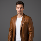 Lucenzo | Blazer effet cuir