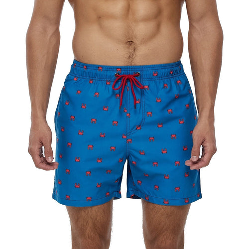 Lazaro | Herrer Badebukser med Tropisk Ananasprint | Hurtigttørrende Badeshorts med Snøre og Sidelommer
