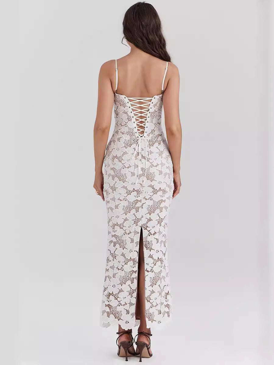 Elaria | Hvid Blonde Maxi Kjole