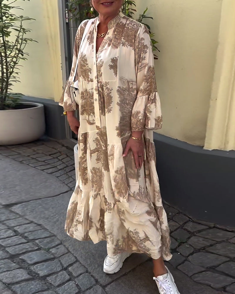 Eliana | Abito Lungo con Stampa Floreale