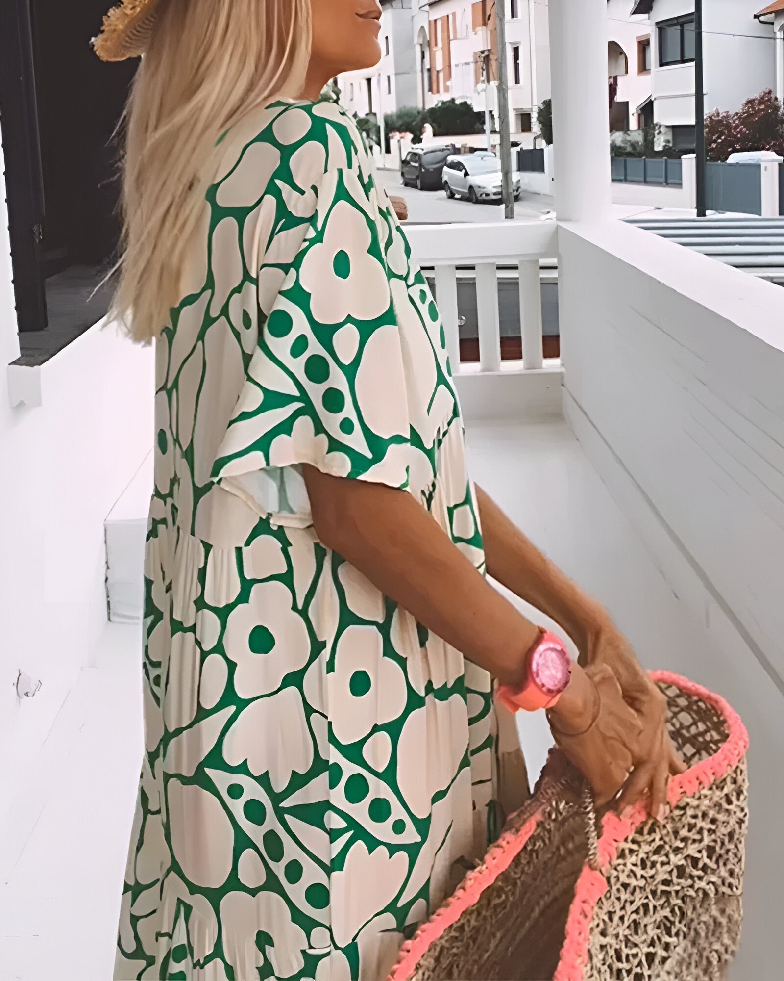 Florivana | Abito Estivo Maxi con Motivo Floreale