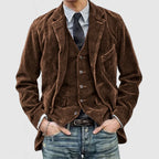 Victor | Vintage Fløjlsblazer med Vest
