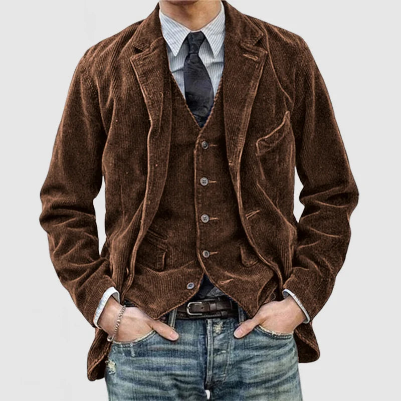 Victor | Vintage Fløjlsblazer med Vest