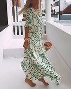 Florivana | Sommer Maxi Kjole med Blomstermønster