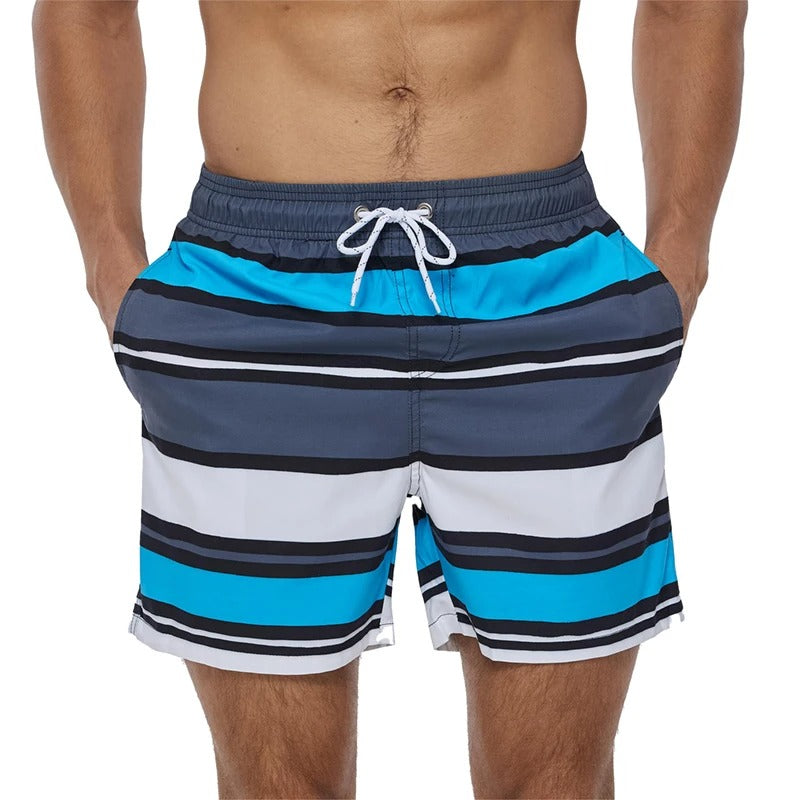 Lazaro | Costume da bagno da uomo con stampa tropicale di ananas | Pantaloncini da bagno ad asciugatura rapida con coulisse e tasche laterali