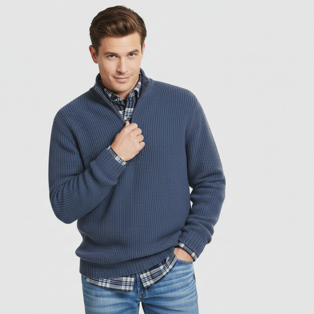 Louis | Half Zip Wool Sweater