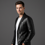 Lucenzo | Blazer effet cuir