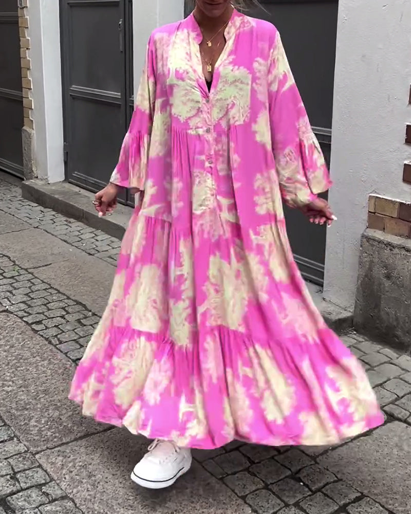 Eliana | Abito Lungo con Stampa Floreale