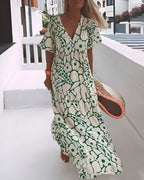 Florivana | Sommer Maxi Kjole med Blomstermønster