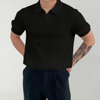 Rafael™ | Silkeblødt Ribbet Bomulds-T-shirt med Mesh for Ventilation og Komfort
