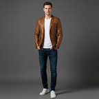 Lucenzo | Blazer effet cuir