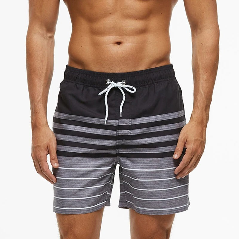 Lazaro | Costume da bagno da uomo con stampa tropicale di ananas | Pantaloncini da bagno ad asciugatura rapida con coulisse e tasche laterali