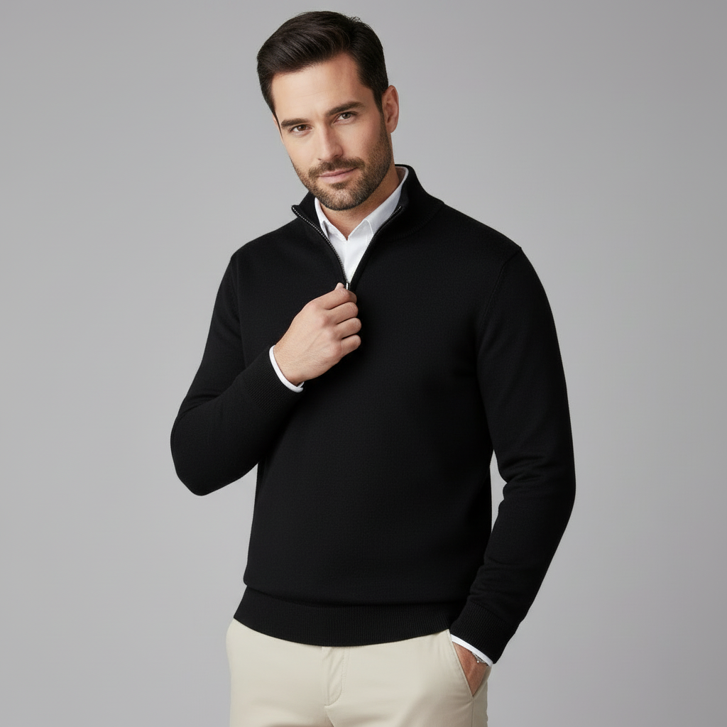 Armand|Maglione con Mezza Cerniera