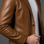 Lucenzo | Blazer effet cuir