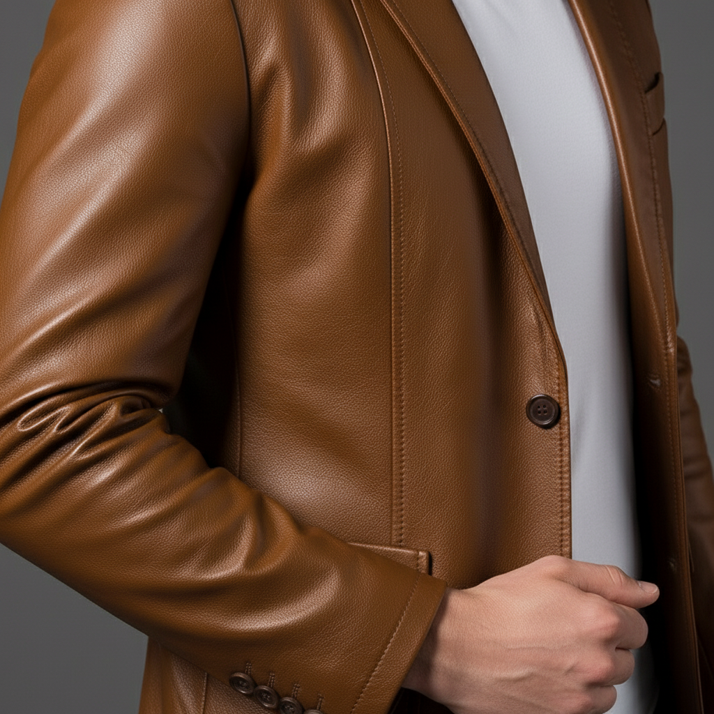 Lucenzo | Blazer effet cuir