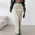 Soraya | Læder Maxi Nederdel