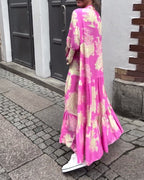 Eliana | Lang Kjole med Blomsterprint