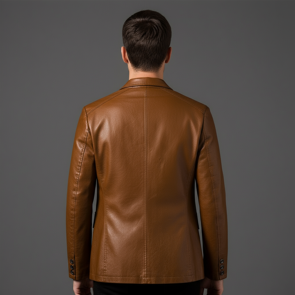 Lucenzo | Blazer effetto pelle