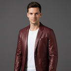Lucenzo | Blazer effet cuir