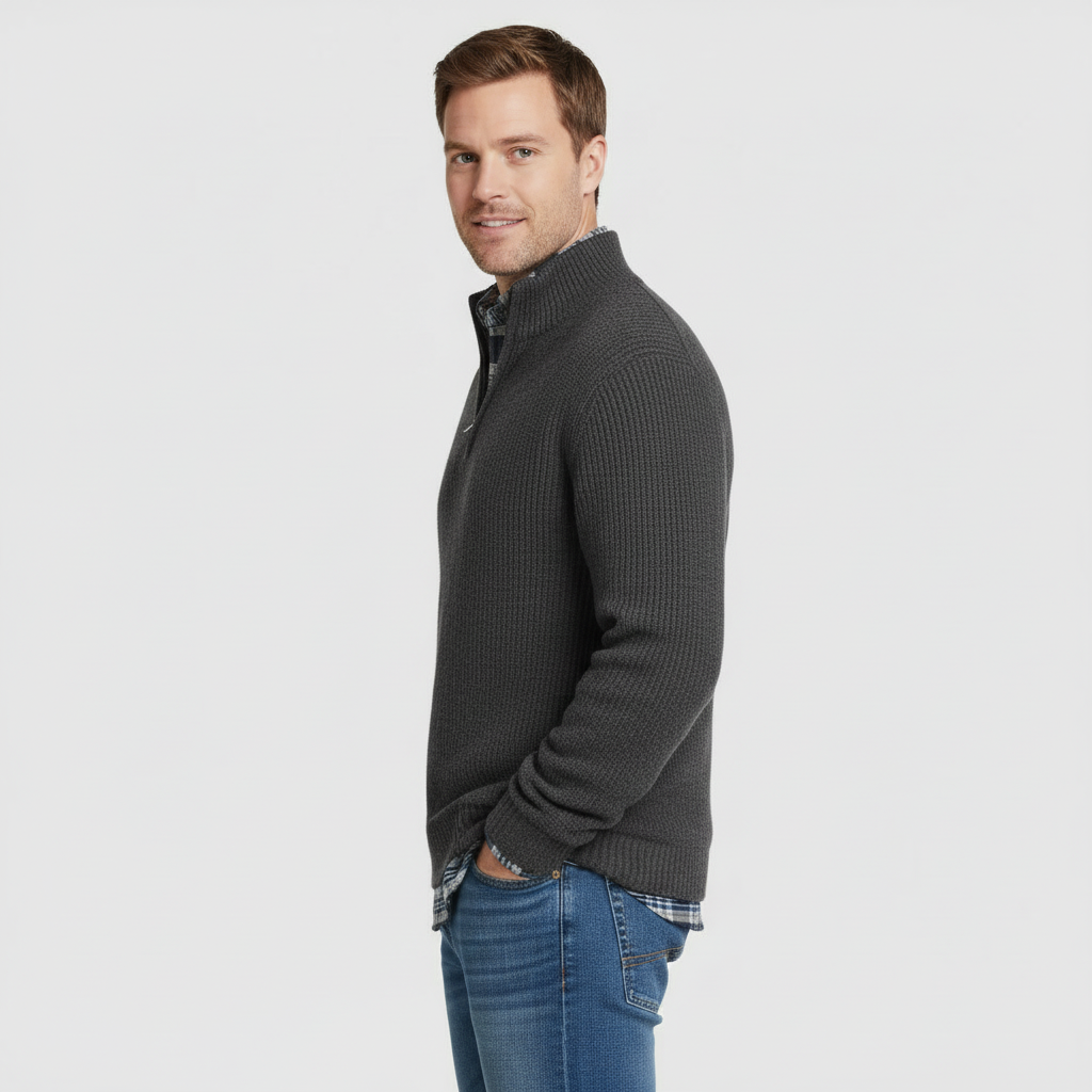 Louis | Half Zip Wool Sweater