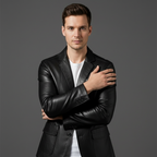 Lucenzo | Blazer effet cuir
