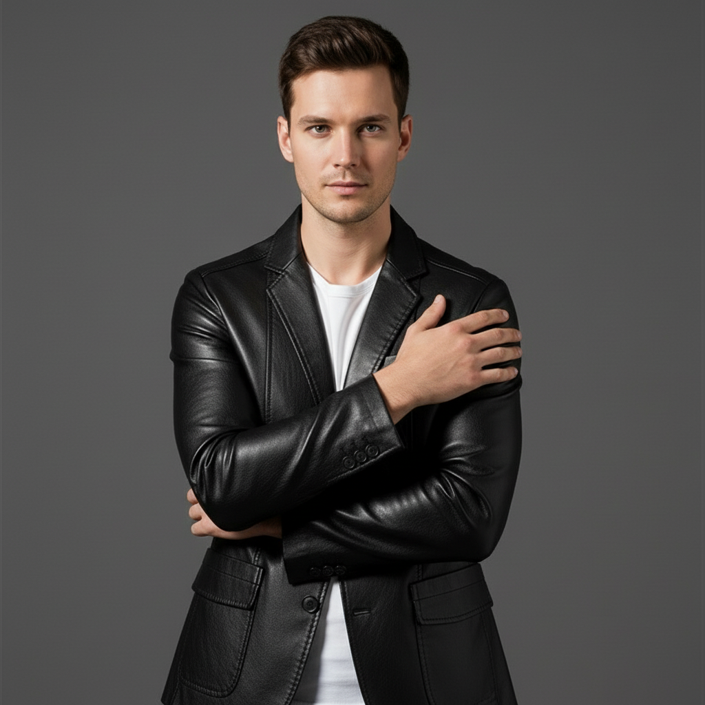 Lucenzo | Blazer effet cuir