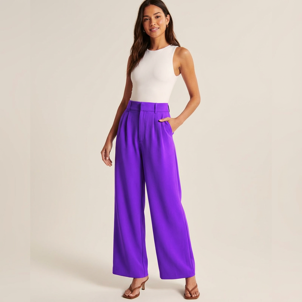 Elinor|Pantaloni a Gamba Larga