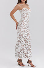 Elaria | Hvid Blonde Maxi Kjole