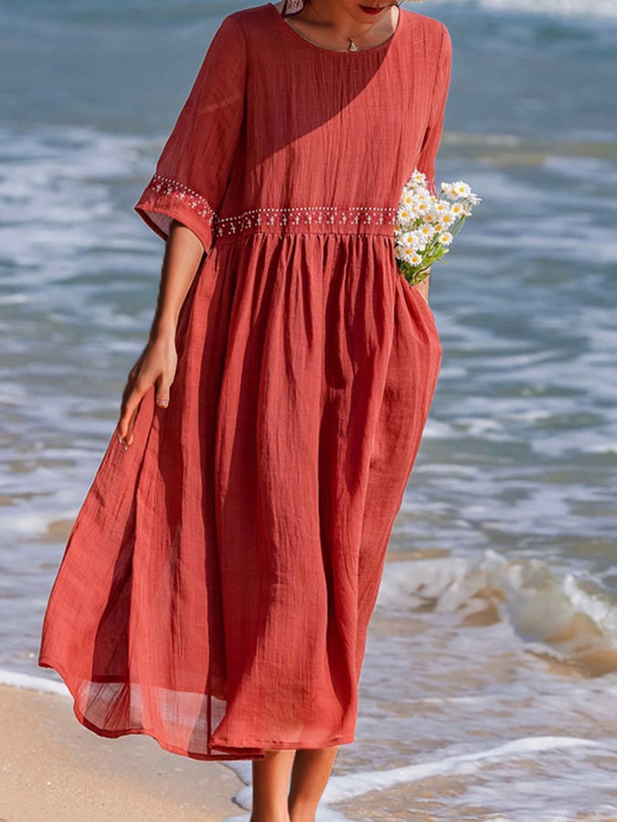 Maribela | Abito midi in cotone da donna