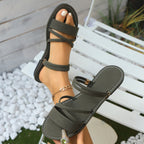 Elanora | Flade Sandaler med Elastiske Remme