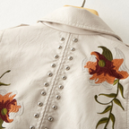Aveline | Læderblomsterjakke