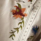 Aveline | Læderblomsterjakke