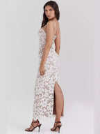 Elaria | Hvid Blonde Maxi Kjole