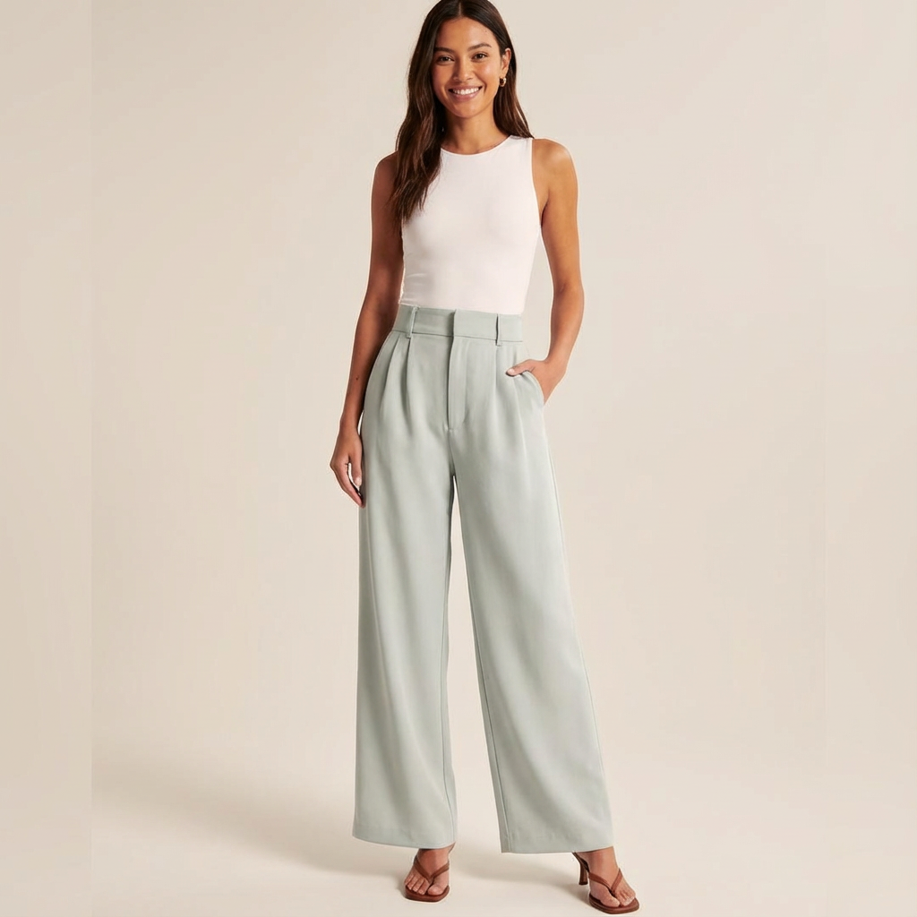 Elinor|Pantaloni a Gamba Larga