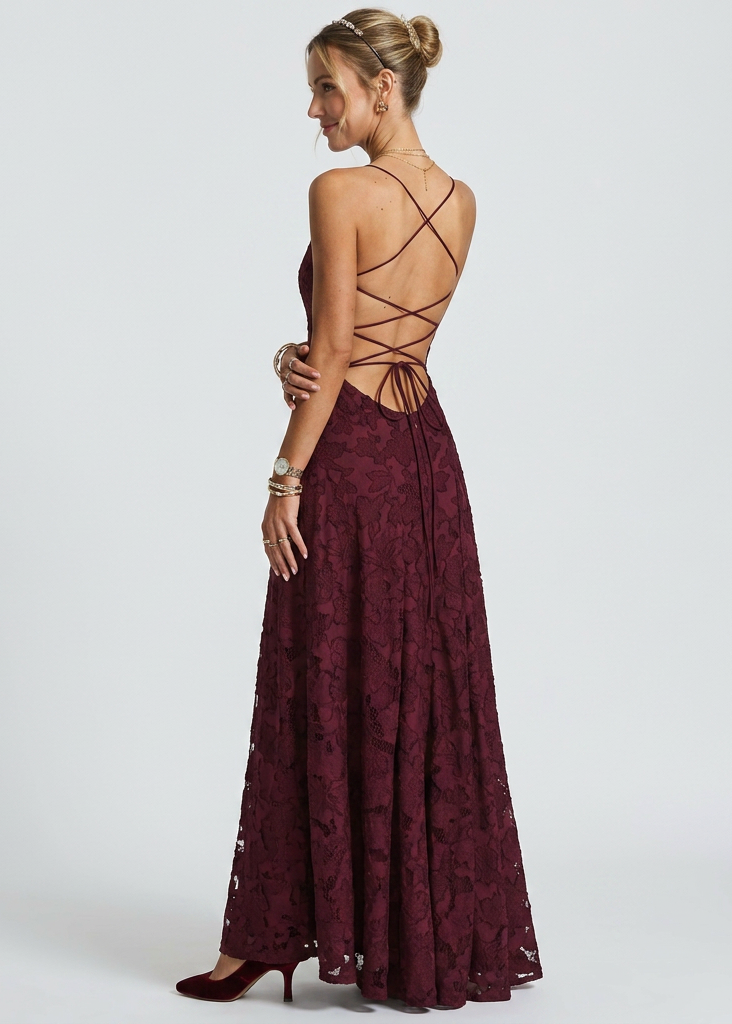 Alessia | Vestido maxi largo con elegante línea A