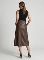 Vella | Asymmetric Skirt in Sheepskin