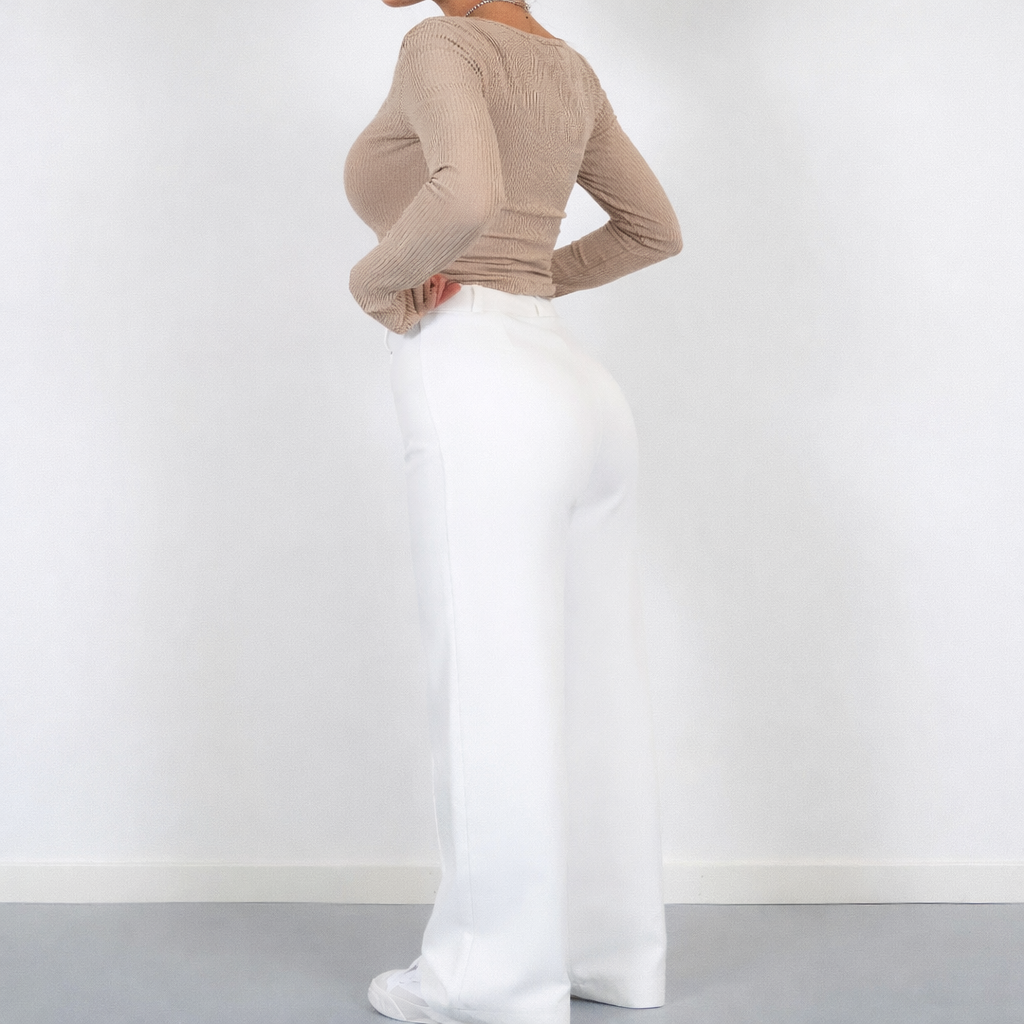 Camille | Højtaljede Bukser med Lige Ben i Elegant Design