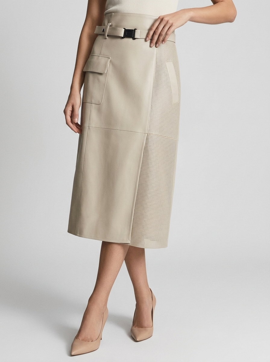 Vella | Asymmetric Skirt in Sheepskin