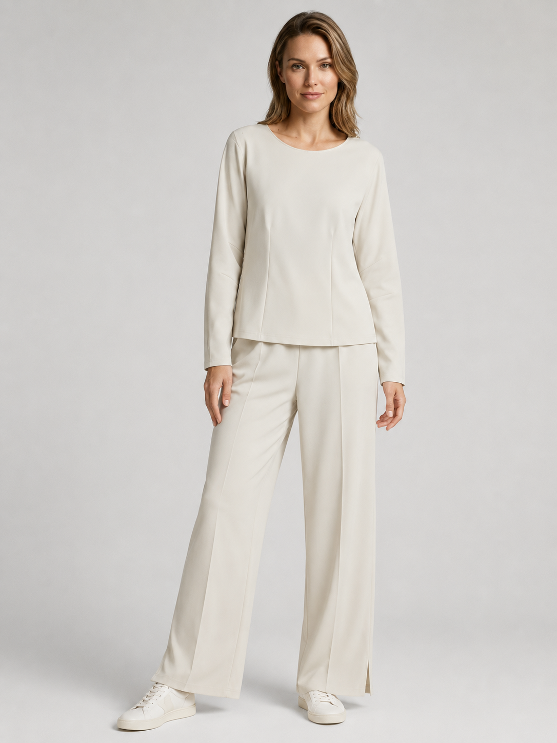 Elodie | Elegant Women's Two-Piece Set with Wide-Leg Trousers