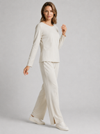 Elodie | Elegant Women's Two-Piece Set with Wide-Leg Trousers