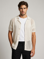 Offshore | Hæklet Herreskjorte Med Knaplukning
