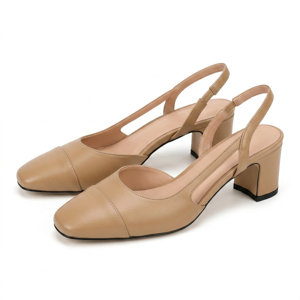 Aurielle | Slingback Pumps Med Blokhæl Til Dame