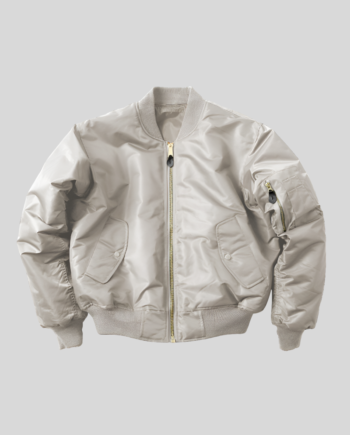 Anais | Women's Padded Forest Bomber Jacket with Zipper and Ribbed Edges