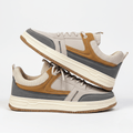 Lucas | Men's faux leather sneakers with panel design