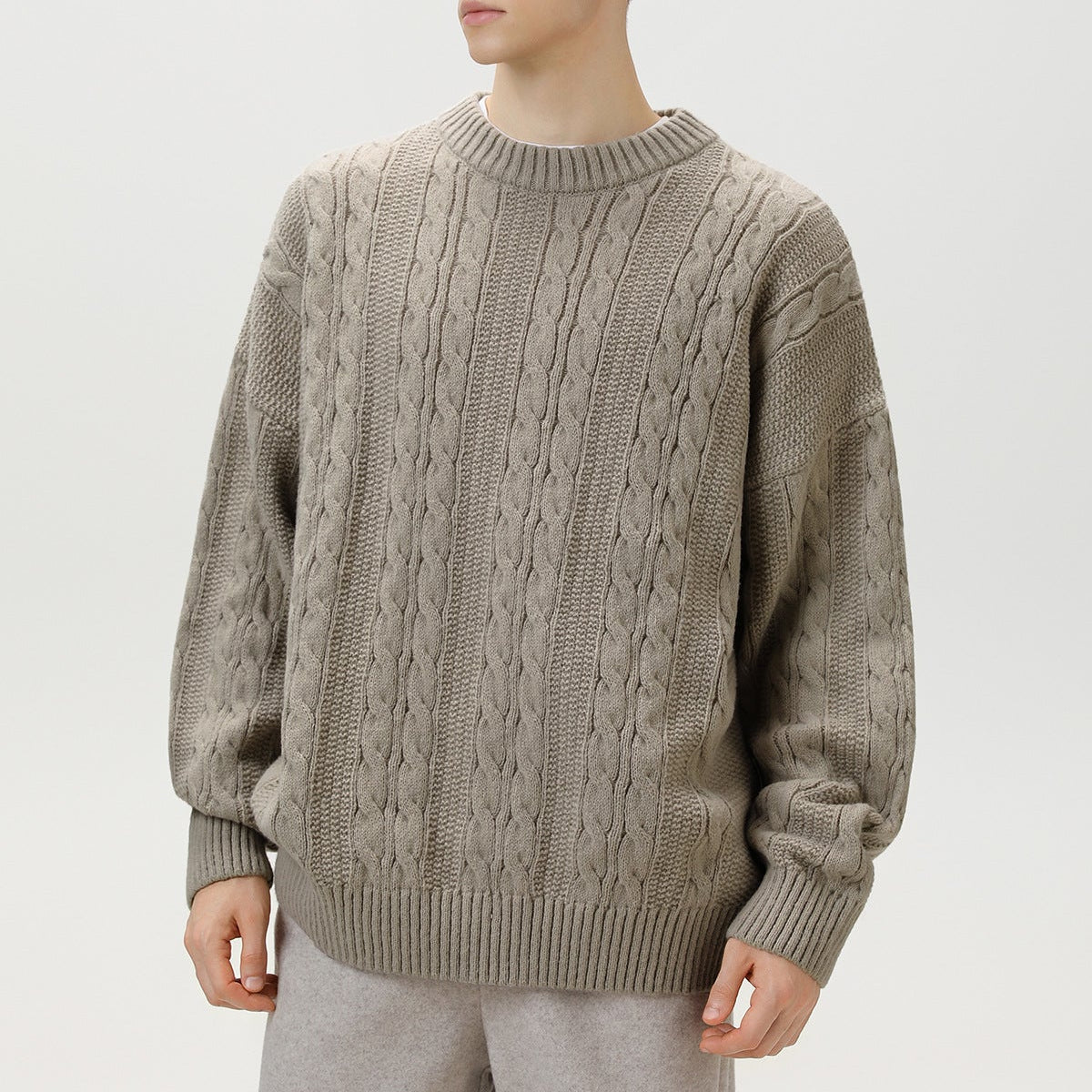 Matteo | Cable-knit men's sweater with an oversized fit