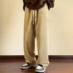 Nolan | Men's corduroy trousers with wide legs and a drawstring waist