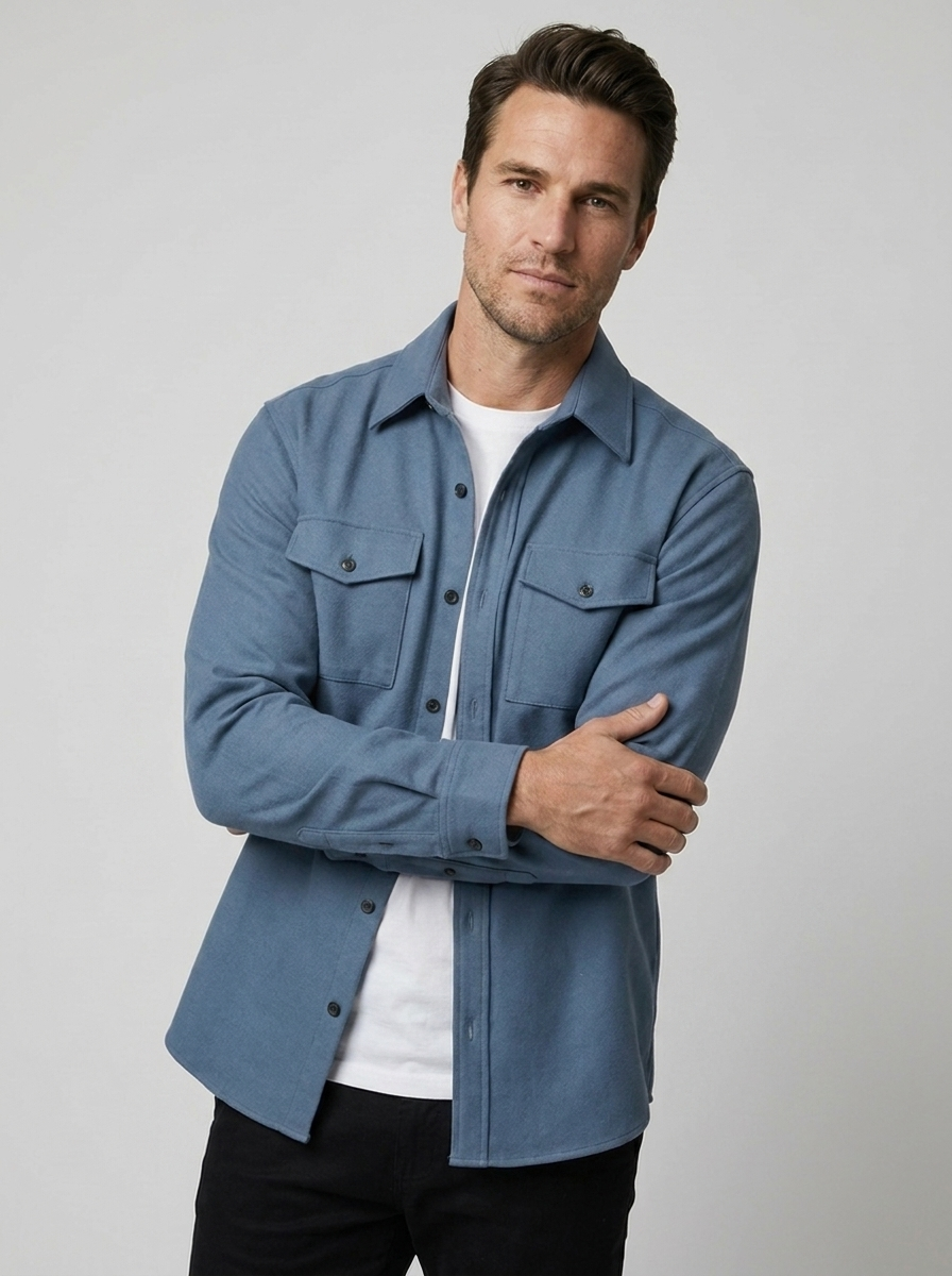 Elian | Casual Overshirt Til Herre Med Brystlommer