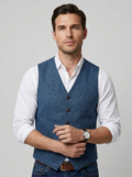 Matteo | Elegant Herre Gilet Med Knaplukning