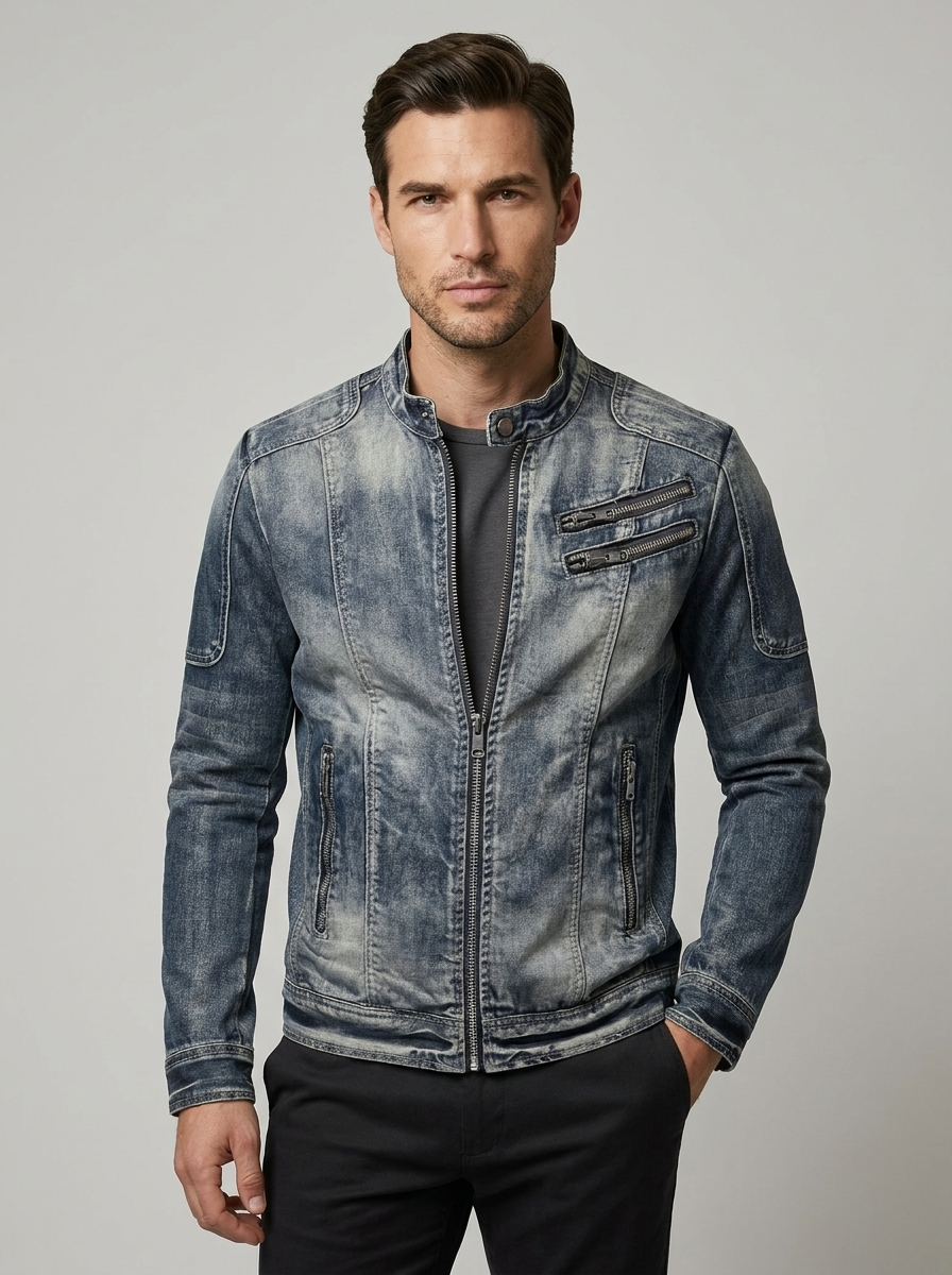 Axel™ | Giacca di jeans retrò da uomo con stile senza tempo e materiali resistenti